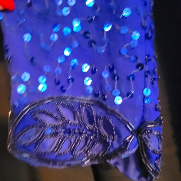 Two Piece - Elligant Brilliant Blue Sequent Outfit - Picture 3 of 7